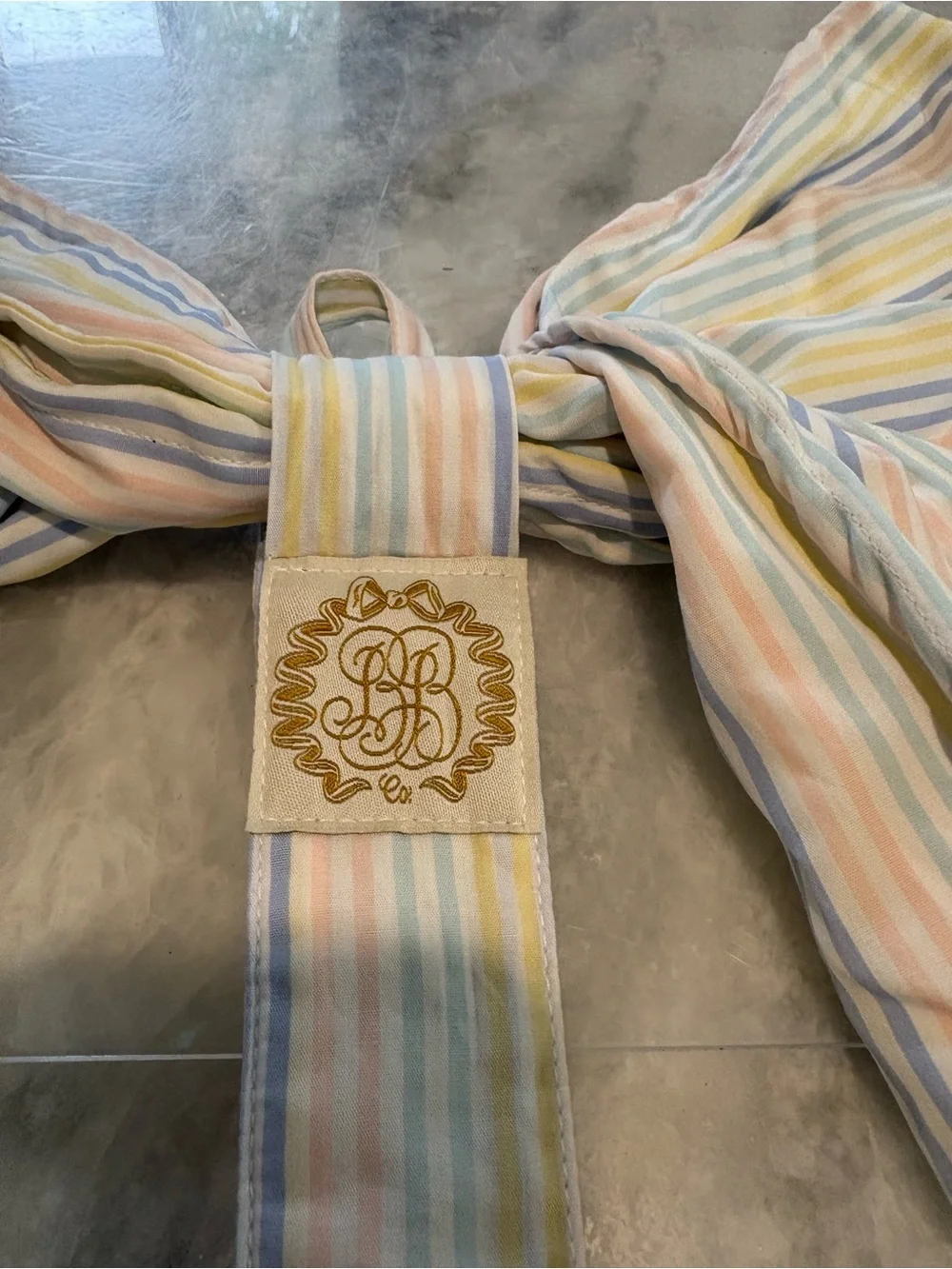 Pastel Striped Bow Holder